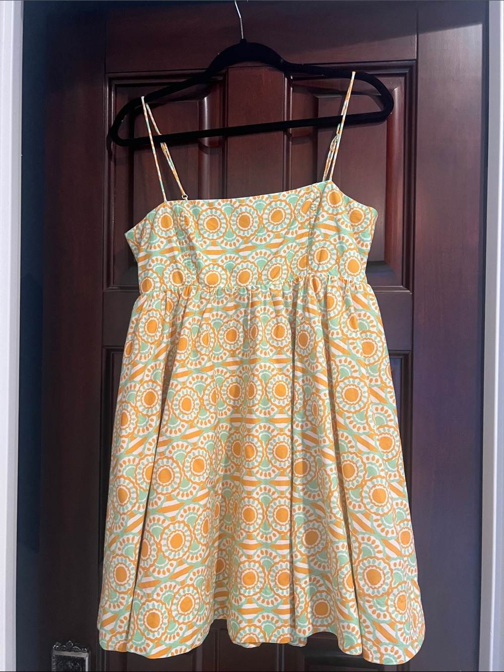 Maeve Yellow and Mint Floral Mini Sundress